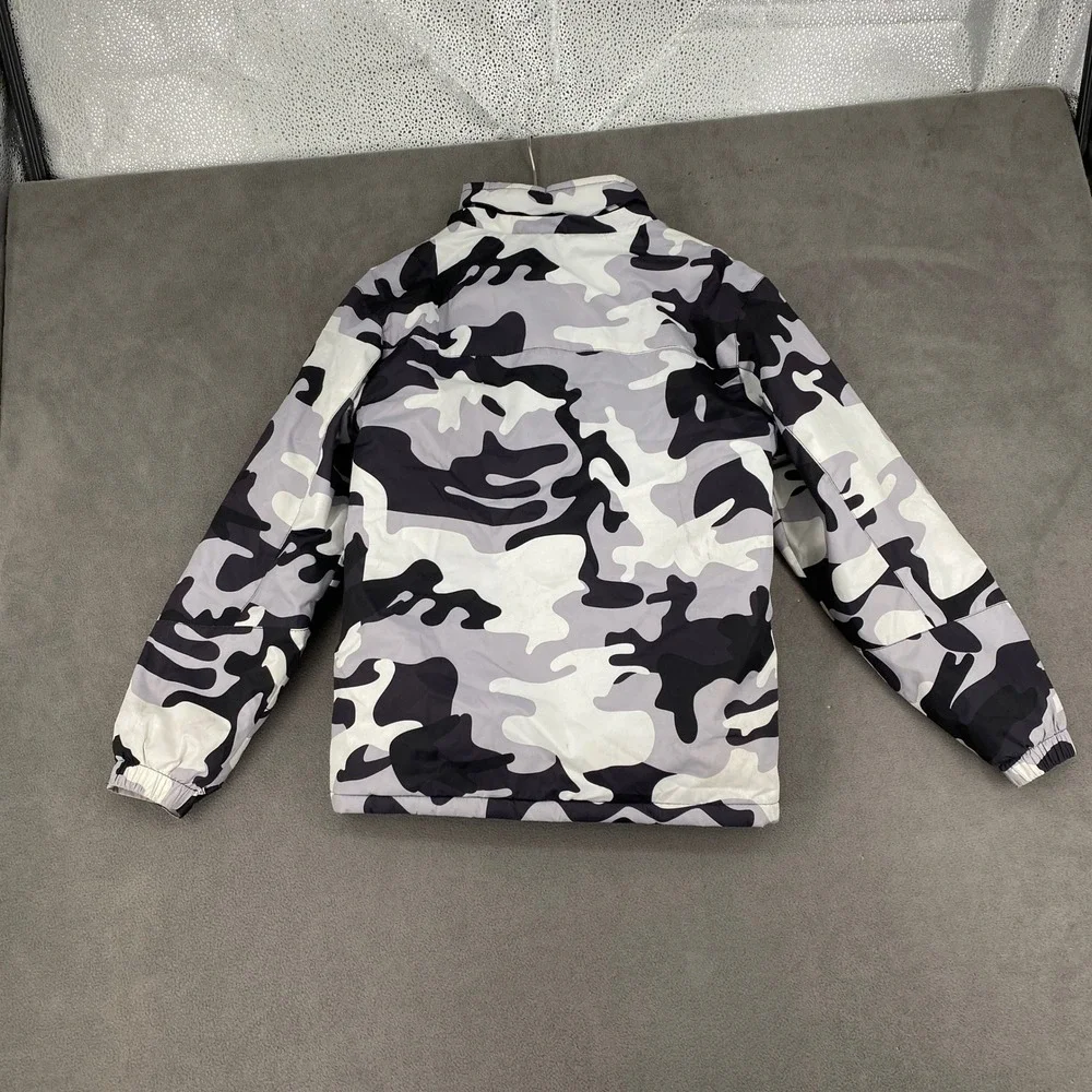 Keevoom Boys Camo Ski Jacket Grey Black Fleece Lined Waterproof Size 10-12